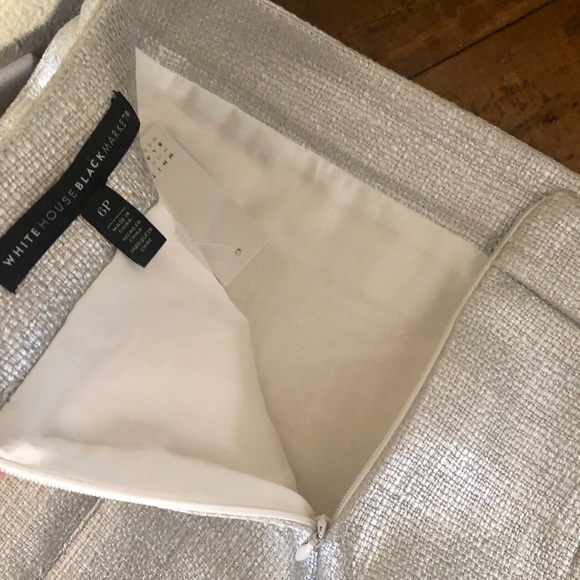 BNWT WHBM Metallic Silver Skirt Size 6p - Picture 7 of 13